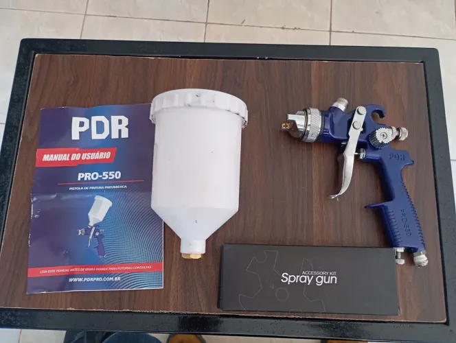 Pistola de pintura usada só uma vez
