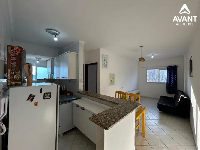 Apartamento mobiliado com vista mar para Locação no Caiçara, Prédio Frente Mar