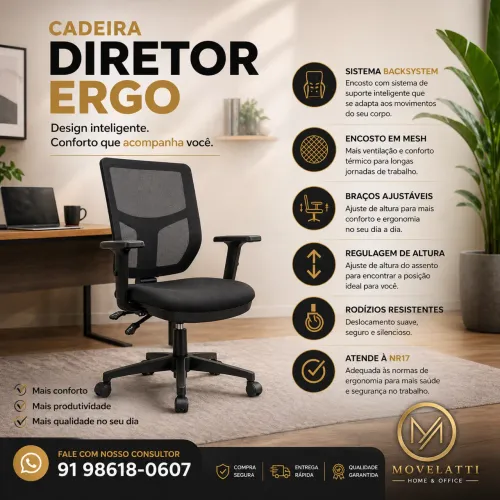 Cadeira diretor Ergon Back system