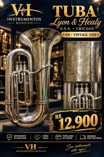 Tuba Lyon & Healy U.S.A Chicago Eb Vintage 1920
