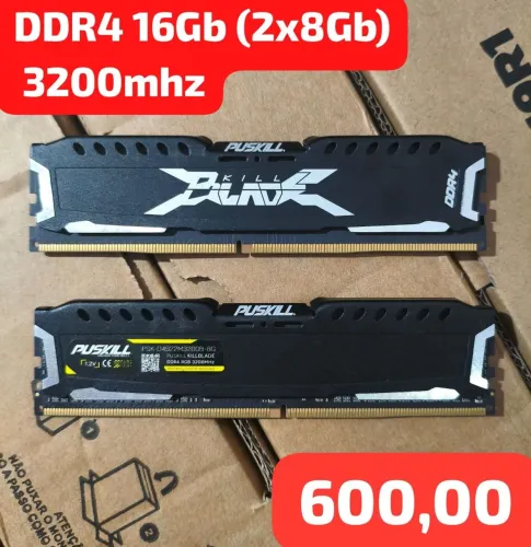 Memória DDR4 16Gb (2x 8Gb) 3200mhz Puskill