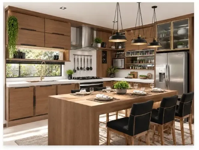 Cozinha Planejada Titânio Obispa Reflecta Bronze. Preço Sob Medidas