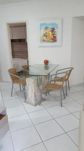 Mesa de Jantar, base de mármore travertino, retangular sem cadeiras