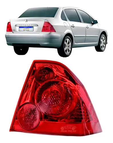 Lanterna Peugeot 307 Sedan 2007 2008 2009 2010 2011 2012 Ld Direito/passageiro Vermelho