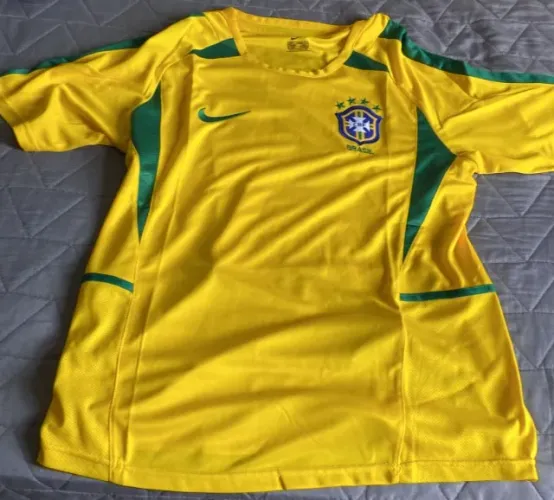Camisa Brasil Retrô 2002 Pentacampeão ? Tam. L