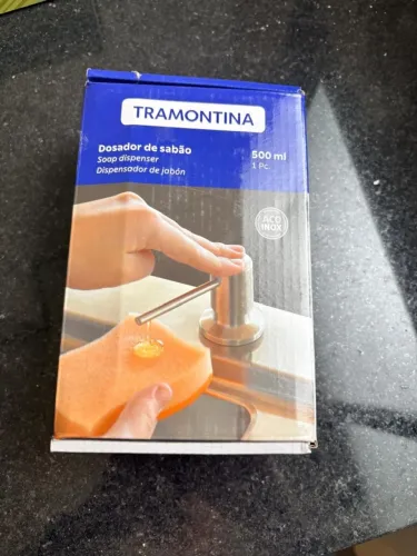 Dosador Dispenser Sabão Liquido Tramontina Inox 500 ml