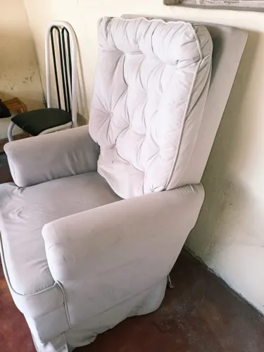 Poltrona de balanço em tecido