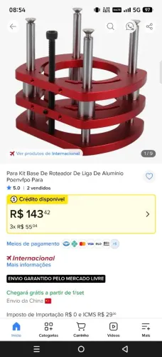 Para kit base de roteador de liga de alumínio