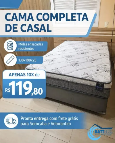 CAMA COMPLETA DE CASAL PRONTA ENTREGA - PARCELAMOS SEM JUROS