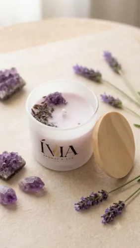 Vela Aromática de Lavanda - ÍVIA Aromas & Luz