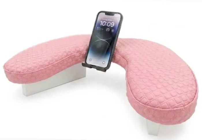 Apoiador de mão com suporte para celular