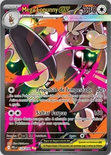 Mega Lopunny ex (128/094) ( Foil - Fogo Fantasmagorico NM )