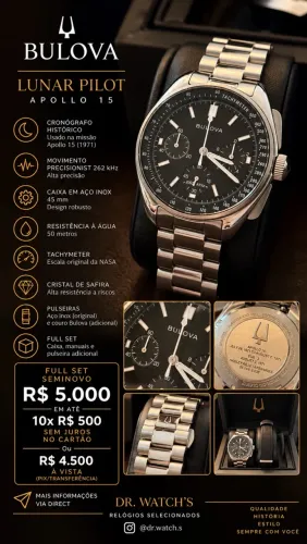 Bulova Lunas pilot edição especial