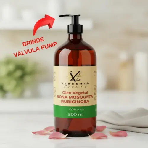 Óleo Vegetal de Rosa Mosqueta Rubiginosa 500ml 100% Puro e Sem Fragrãncia.