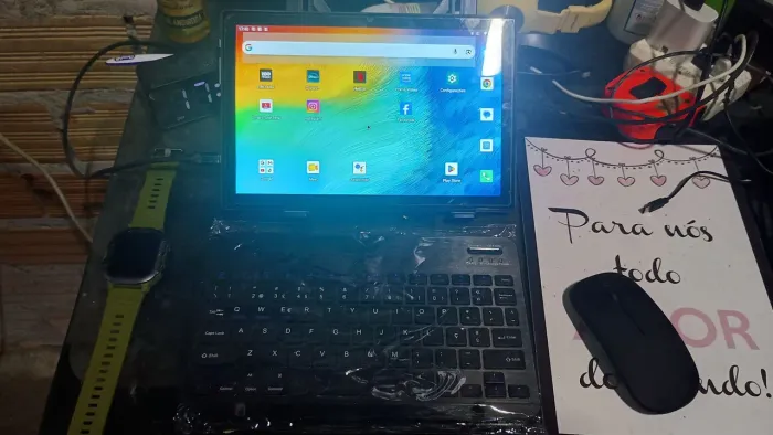 Tablet tecklast p20hd 4gb 64gb com mouse e teclado bluetooth retirada no local 