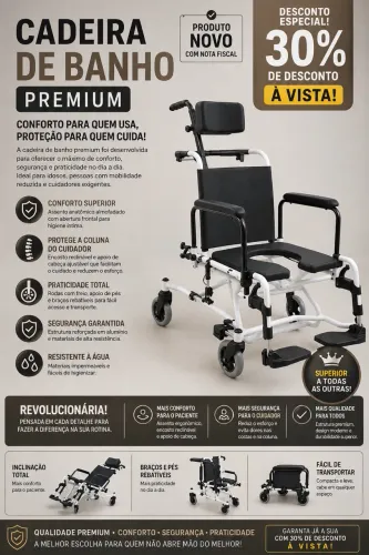 Cadeira de higiene modelo premium