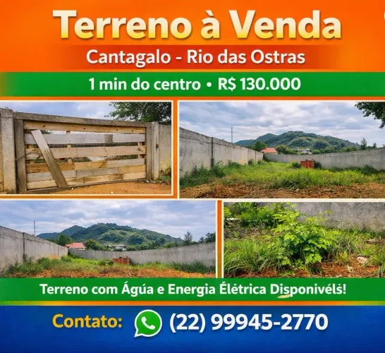 Terreno em cantagalo Rio das ostras no centro