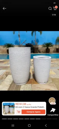 Conjunto vasos de planta elegantes