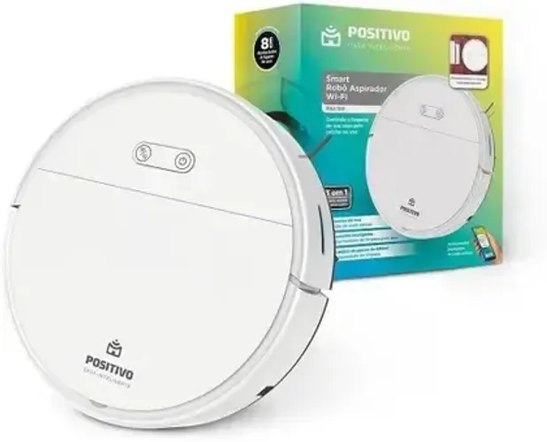 Smart Robô Aspirador Wi-Fi PRA100 Positivo Casa Inteligente, 3 em 1.