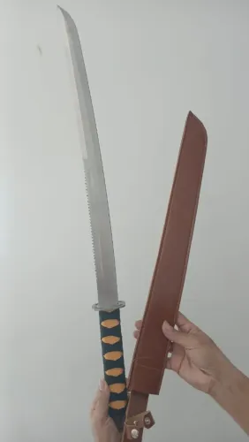 Facão Tipo Katana Wakizashi Espada 70cm Prateado SEM CORTE