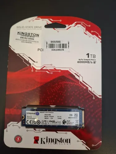 Ssd 1Tb Kingston Nv3 PCle 4.0 NVMe M.2 6000mb/s