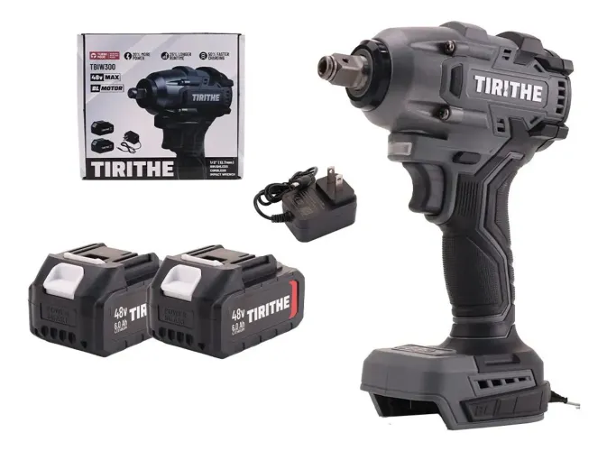 Chave De Impacto Parafusadeira Furadeira Brushless 500nm Com 2 Baterias 48v
