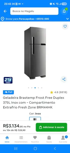Geladeira Brastemp