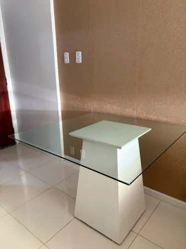 Mesa de vidro blindex transparente 