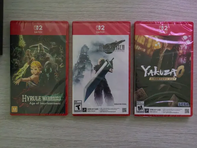 Kit com 3 jogos lacrados para Nintendo Switch 2.