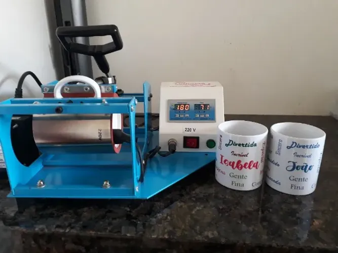 prensa de sublimar camisa+ prensa de sublimar caneca.