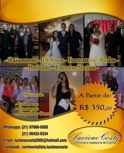Cerimonial de 15 anos Casamento Bodas Formatura 