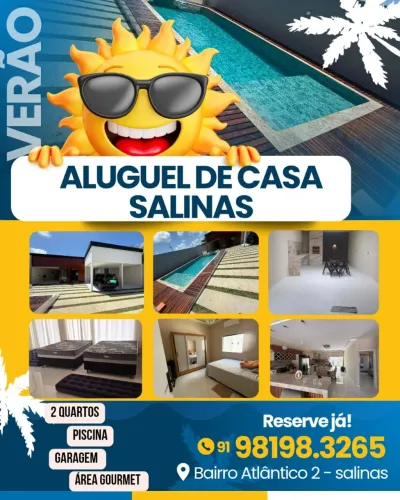 ALUGUEL DE CASA EM SALINÓPOLIS - VERÃO 2026 ?