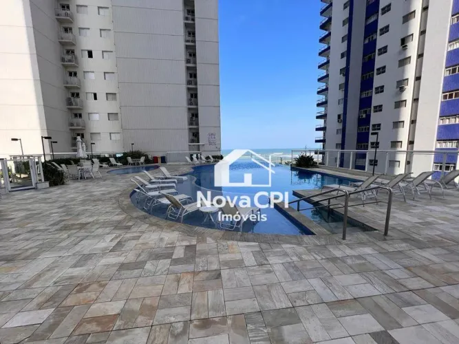 Apartamento Mobiliado para Locação no Boqueirão em Praia Grande Vista Total para o Mar e