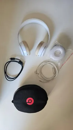 Beats Solo 2 Wireless Branco - Kit Completo + Almofadas Novas de Reposição