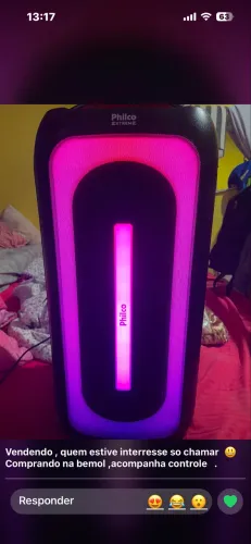 Caixa de som Philco extreme