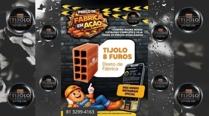 tijolo 8 furos entrega com agilidade 