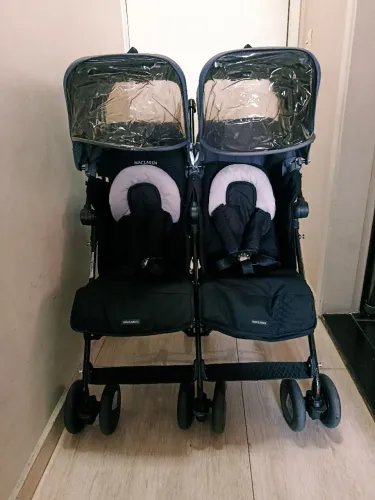 Carrinho de Gêmeos MacLaren até 30kg cada assento Higienizado