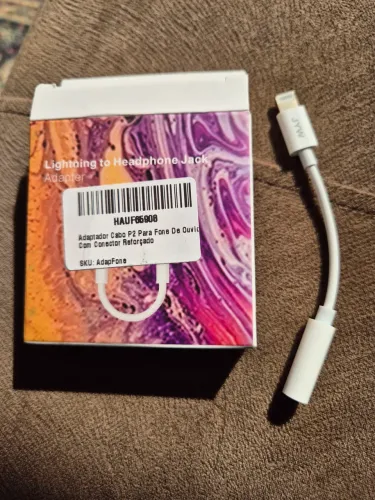 Adaptador lightning para fone de ouvido de iphone e ipad
