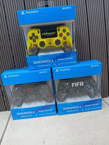 Controle PS4 DualShock 4 Personalizado - FIFA, Spider-Man e Cyberpunk