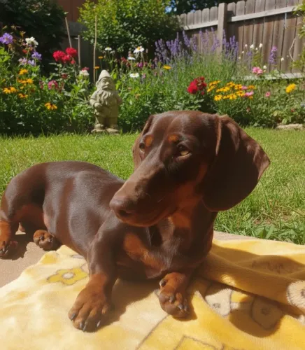 Macho dachshund disponível para cobertura 