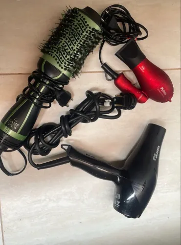 kit secadores + escova elétrica  para conserto ou peças - leia com atenção a descrição