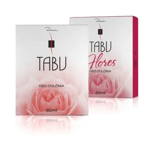 Kit Deo Colônia Tabu Tradicional e Tabu Flores 60Ml com 2 unidades