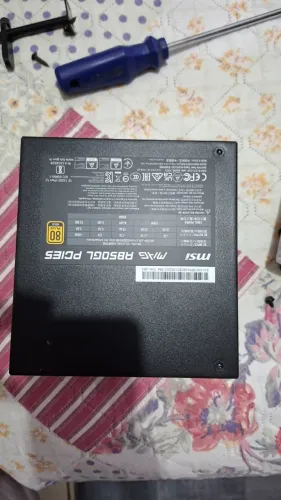 Fonte MSI MAG A850GL, 850W, 80 Plus Gold, Modular, PFC Ativo, Com Cabo, Preto