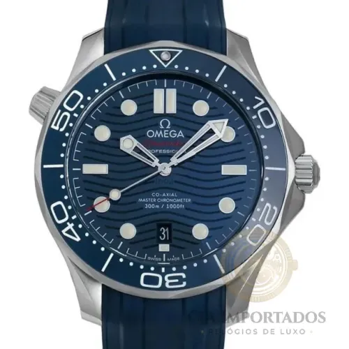 Relógio Omega Seamaster Azul Automático Suíço C garantia