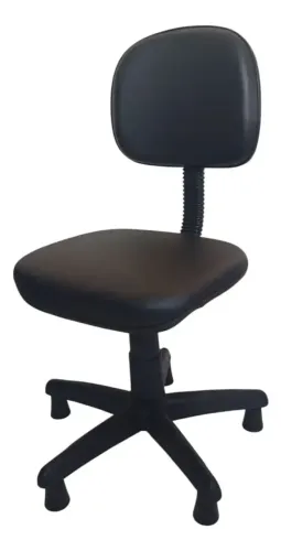 Cadeira Secretária Giratória Fixo Preto
