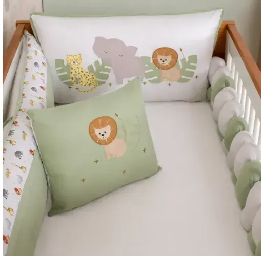 Kit De Berço Completo Trançado - Floresta Menino