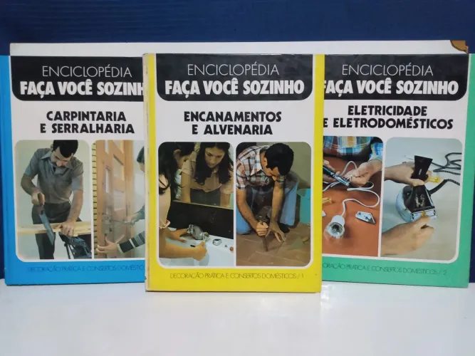 Livros - Enciclopédia Faça Você Sozinho - Encanamento e Alvenaria - Eletricidade e Eletrod