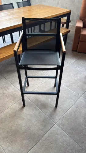 Banqueta de alumínio KIT COM 03 UNIDADES