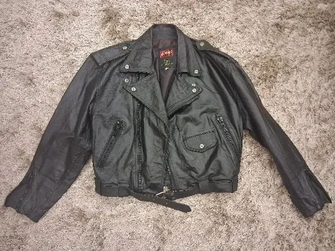 Jaqueta de Couro Legítimo para Motociclista