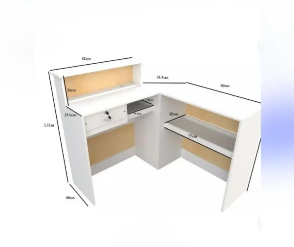 Balcão p Caixa em L de MDF (Seminovo)!